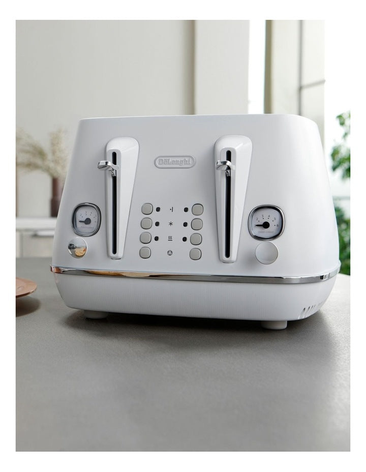 Distinta Moments 4 Slice Toaster in Sunshine White CTIN4003W