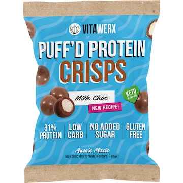 Vitawerx Puff'd Protein Crisps Milk Chocolate 60g