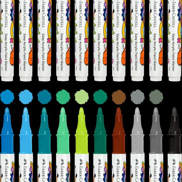 Faber-Castell Easy Acrylic Paint Marker Box Of 20