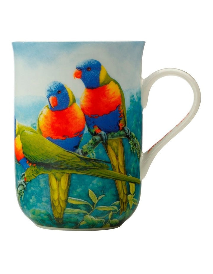 Birds of Australia KC 10 Year Anniversary Mug 300ml Lorikeet in Multi