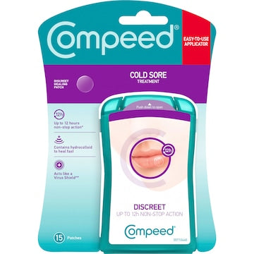 Compeed Cold Sore Patch Total Care Invisible 15 pack
