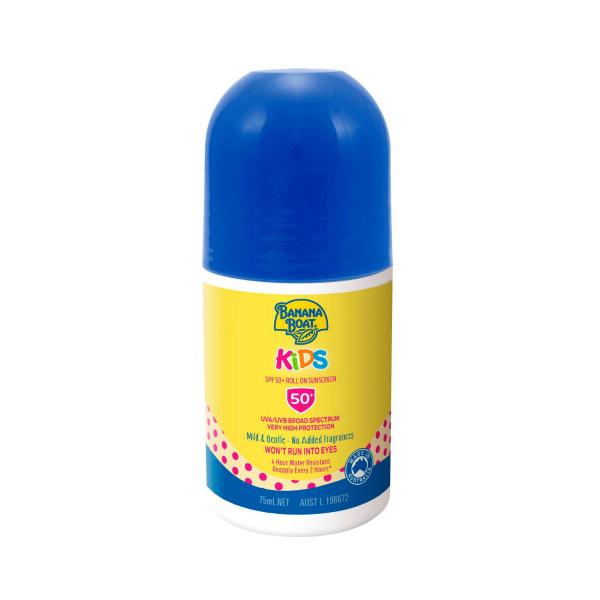 BANANA BOAT SPF 50+ KIDS ROLL ON SUNSCREEN 75ML
