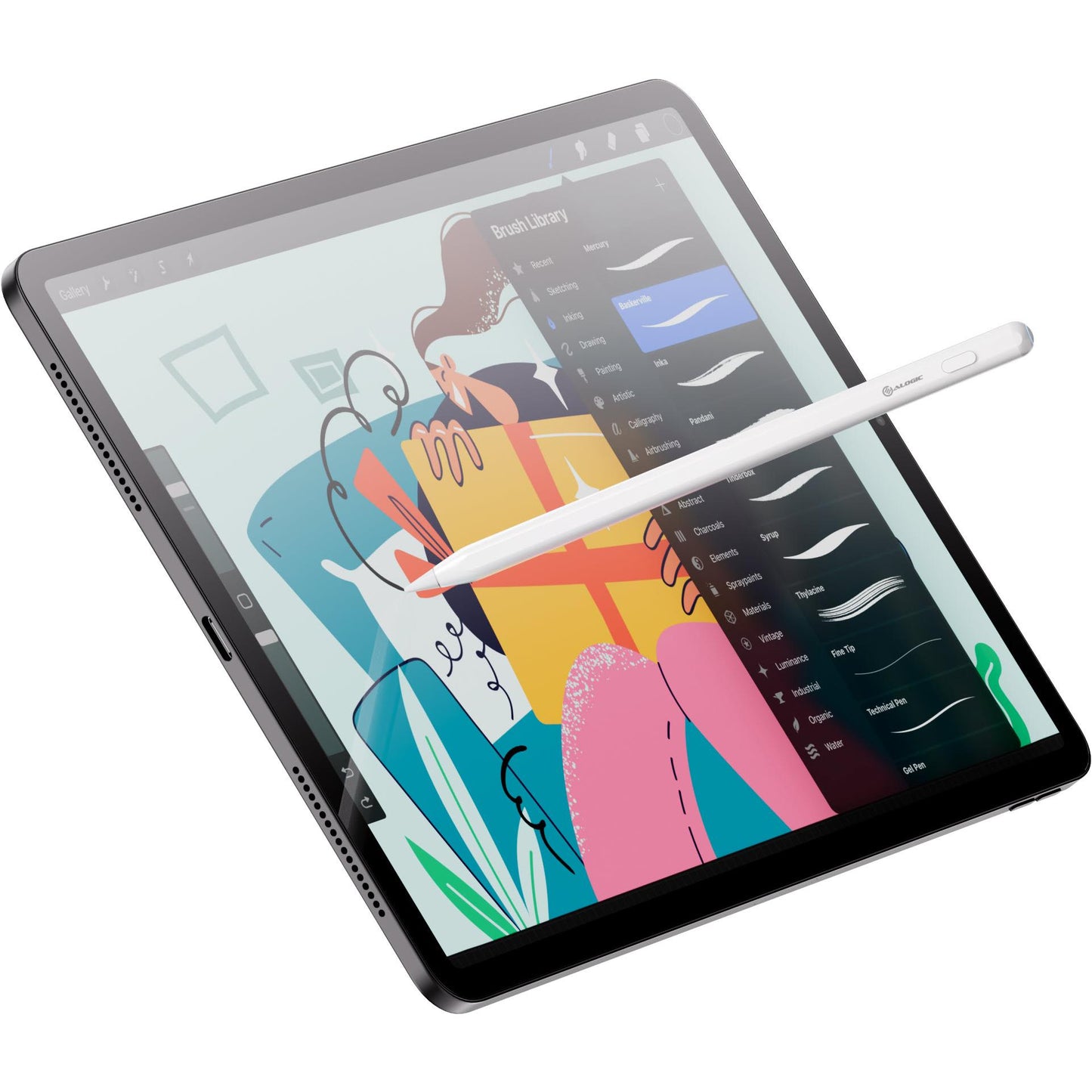 ALOGIC iPad Stylus Pen with Wireless & USB-C Charging (White)