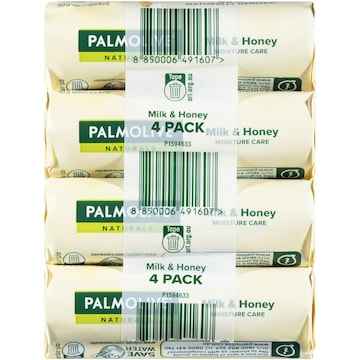 Palmolive Bar Soap Naturals Milk & Honey 90g x 4 pack