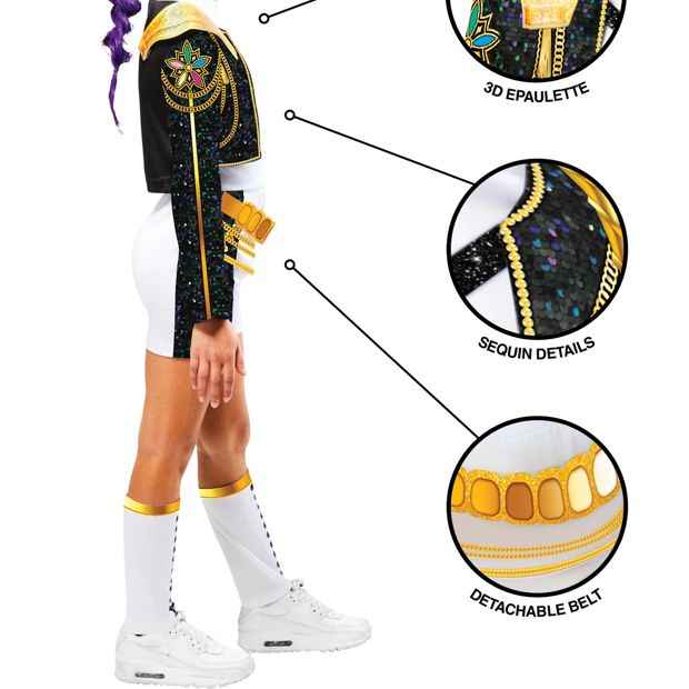 KPop Demon Hunters RUMI Gold Deluxe Kids Costume Size 7-8yrs