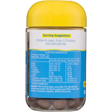 Nature's Way Kids Smart Probiotic Choc Balls 50 pack