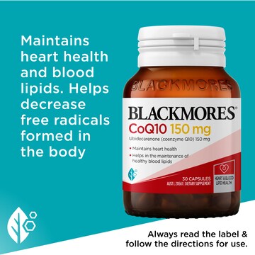 Blackmores CoQ10 150mg Heart Health Vitamin Capsules 30 pack