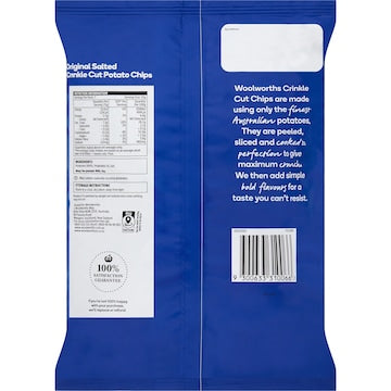 Woolworths Crinkle Cut Chips Original 175g