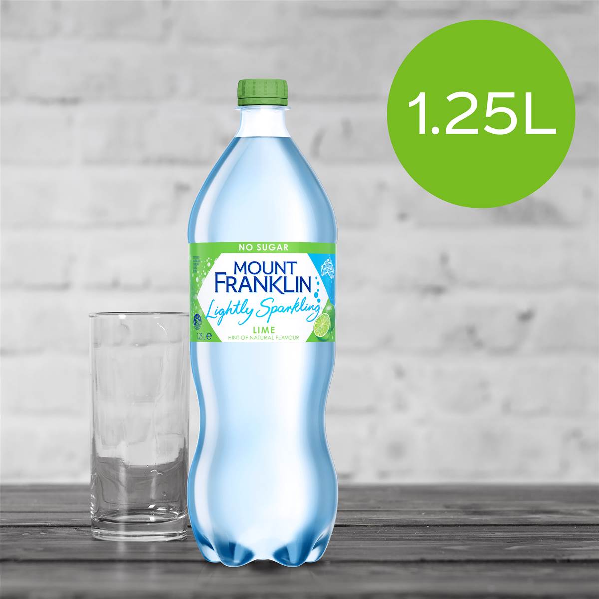 Mount Franklin Lightly Sparkling Water Lime Bottle 1.25l