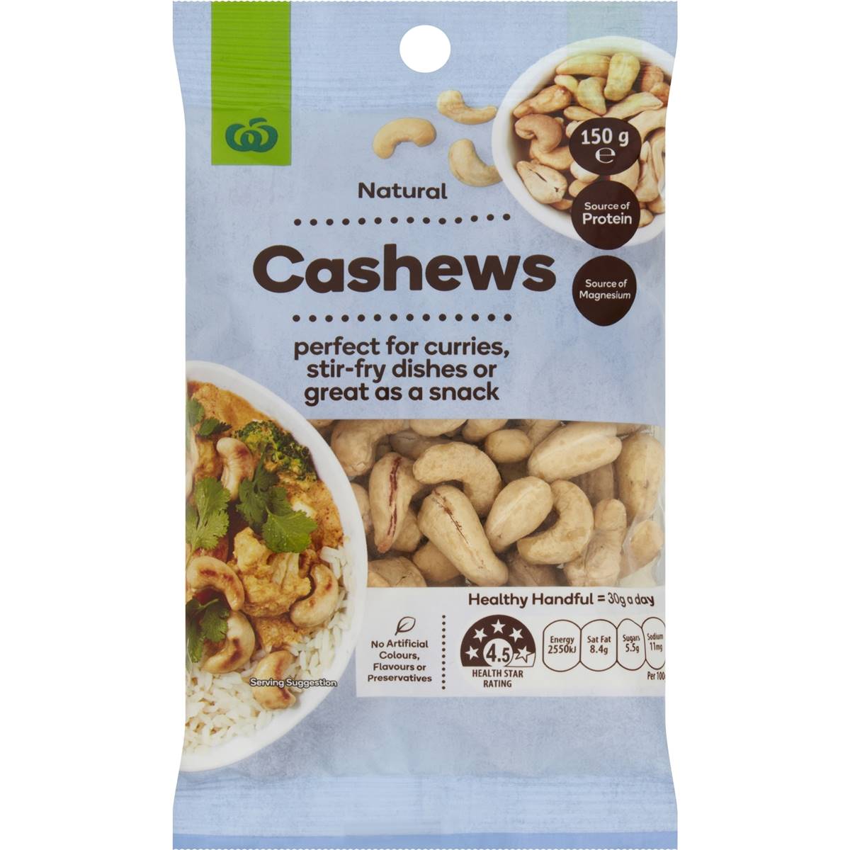 Woolworths Cashews 150g