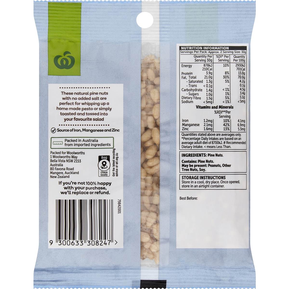 Woolworths Pine Nuts 80g