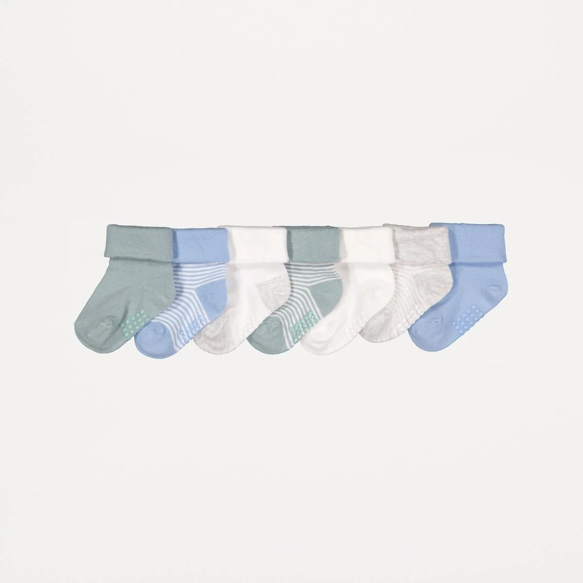 7 Pack Turn Over Top Socks