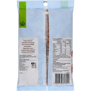 Woolworths Almonds Natural 450g