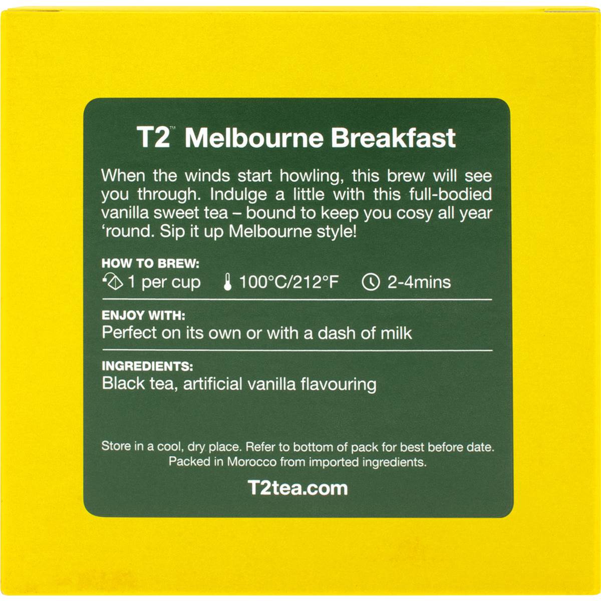 T2 Tea Melbourne Breakfast Black Tea Bags 25 Pack
