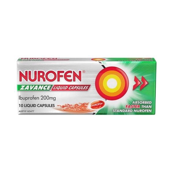 NUROFEN ZAVANCE CAPSULES LIQUID 10PK