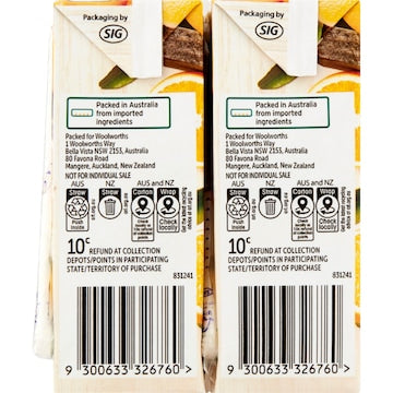 Woolworths Orange Juice Poppers 250mL x 6 pack