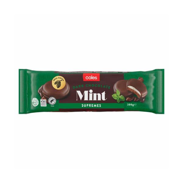 COLES CHOCOLATE MINT SUPREMES