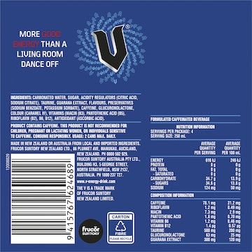 V Energy Blue 250mL x 4 pack