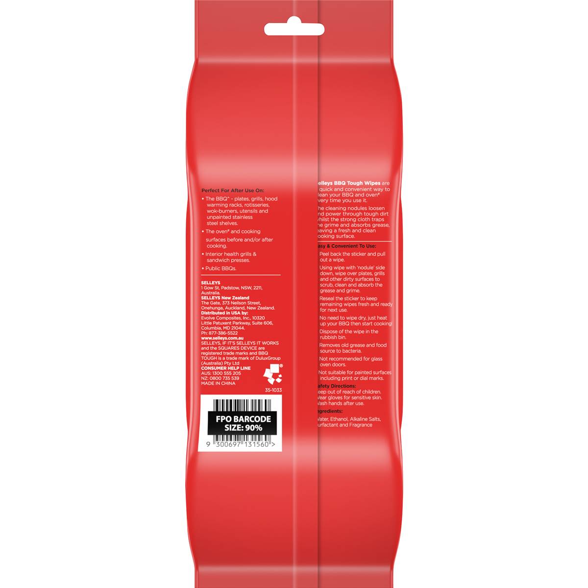 Selley's BBQ Accessory Tough Wipes 25 Pack