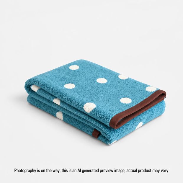 Senna Australian Cotton Polka Dot Bath Towel - Adriatic Blue