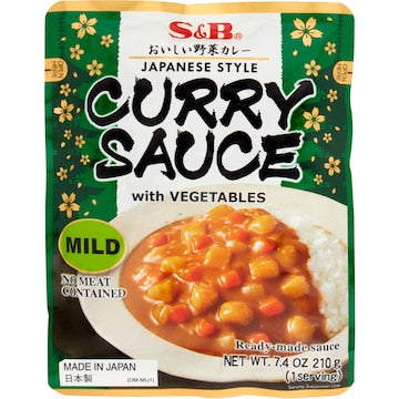 S&B Japanese Style Mild Curry Sauce With Vegetables 210g