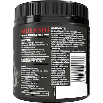 Musashi Pre Workout Powder Purple Grape 225g