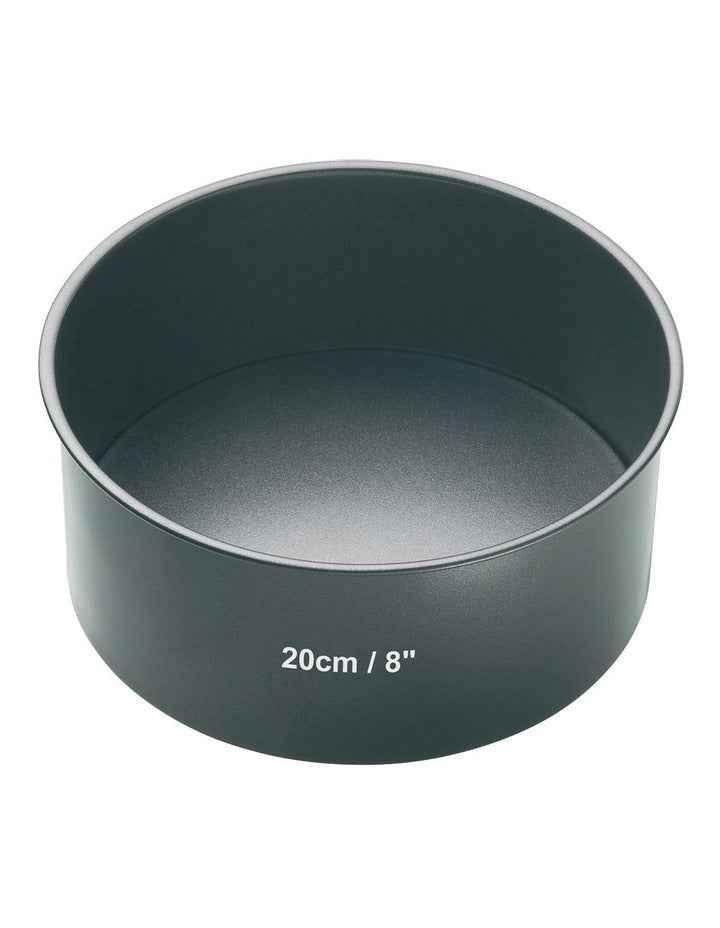 Heavy Base Loose Round Deep Cake Pan 20cm in Carbon
