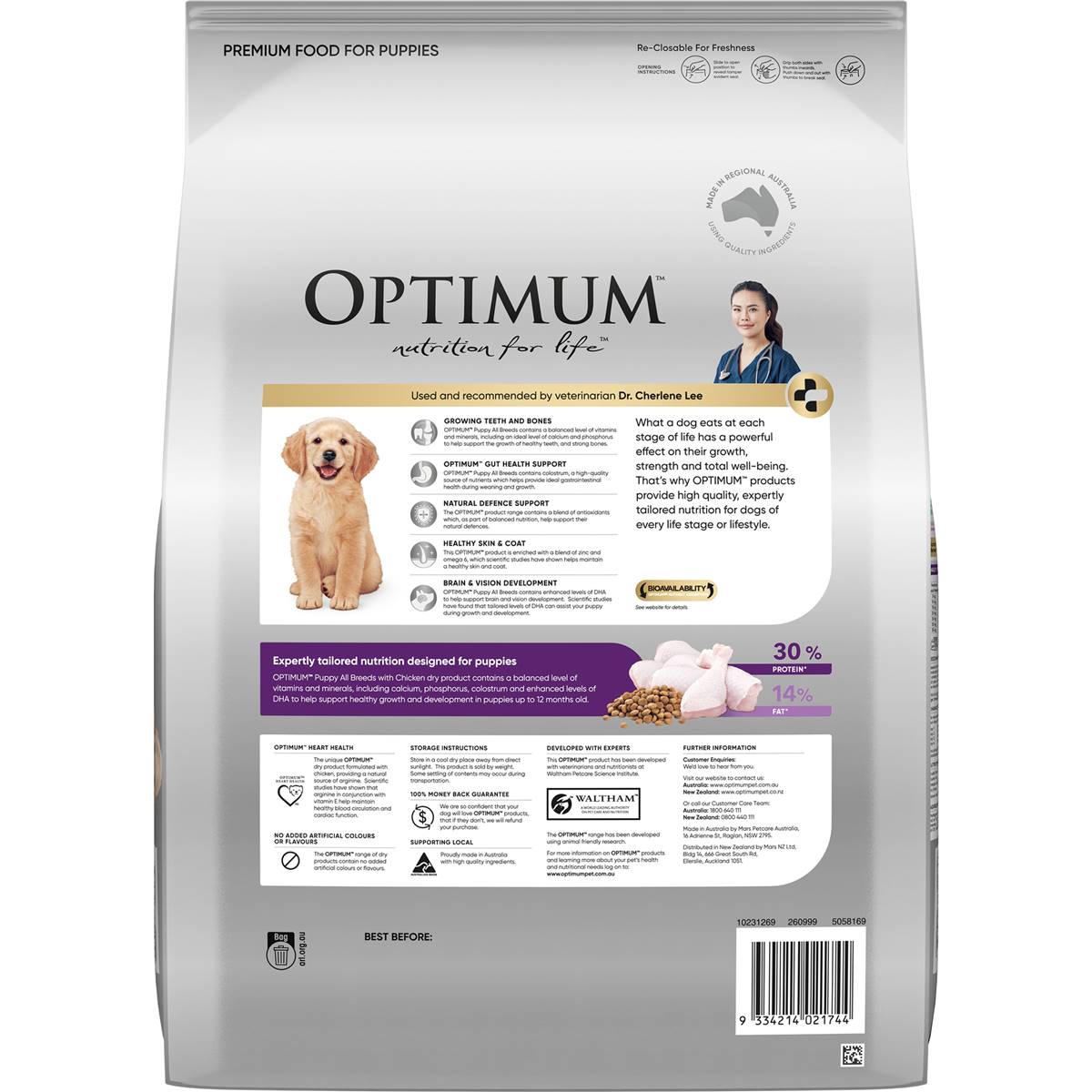 Optimum Puppy With Chicken Dry Dog Food 7kg