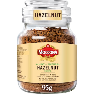 Moccona Freeze Dried Instant Coffee Hazelnut 95g