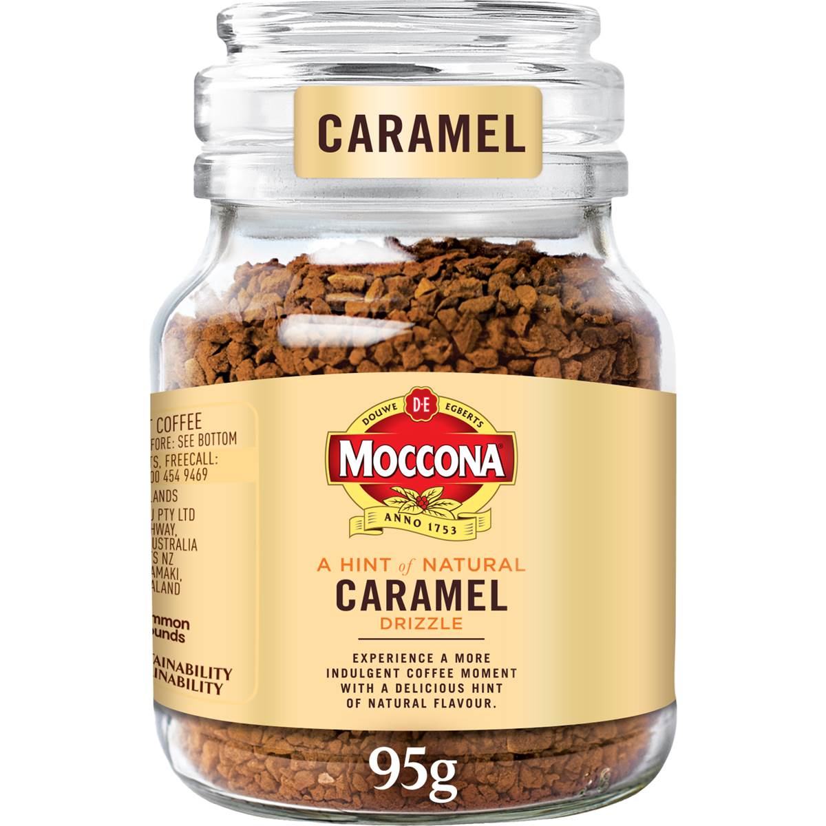 Moccona Freeze Dried Instant Coffee Caramel 95g