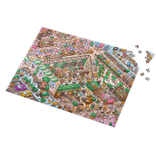 Vizzles Kitty Cafe 1000 Piece Jigsaw Puzzle