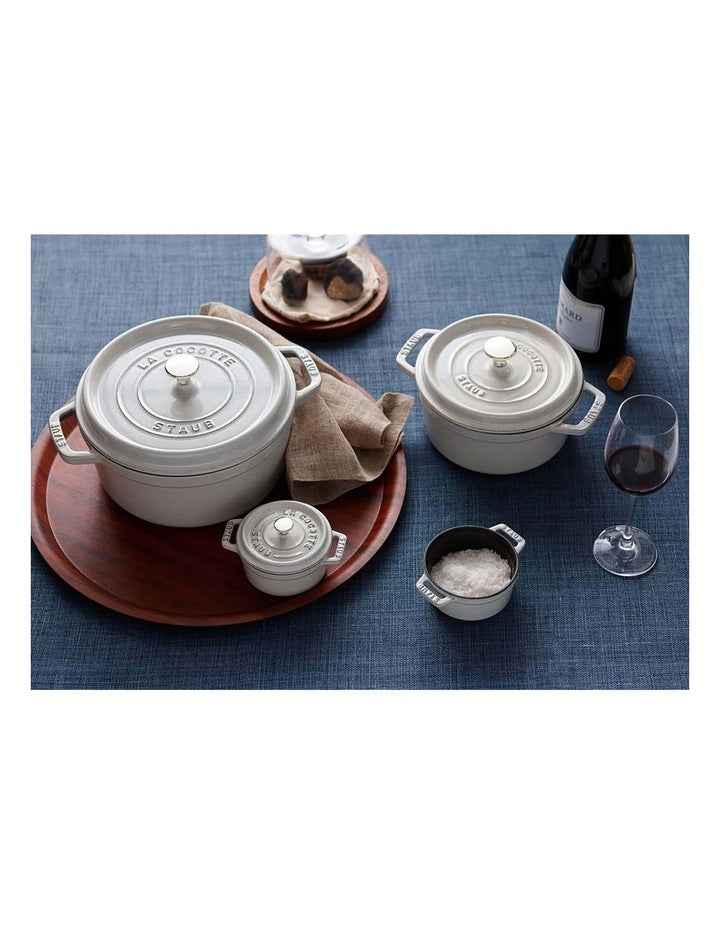 Round Cocotte 24cm/3.8L in White Truffle