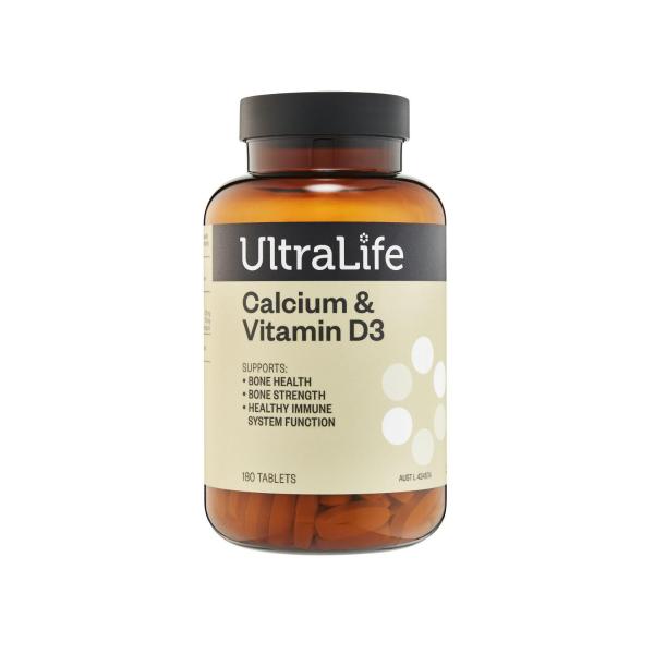 ULTRALIFE CALCIUM + VITAMIN D3 180PK