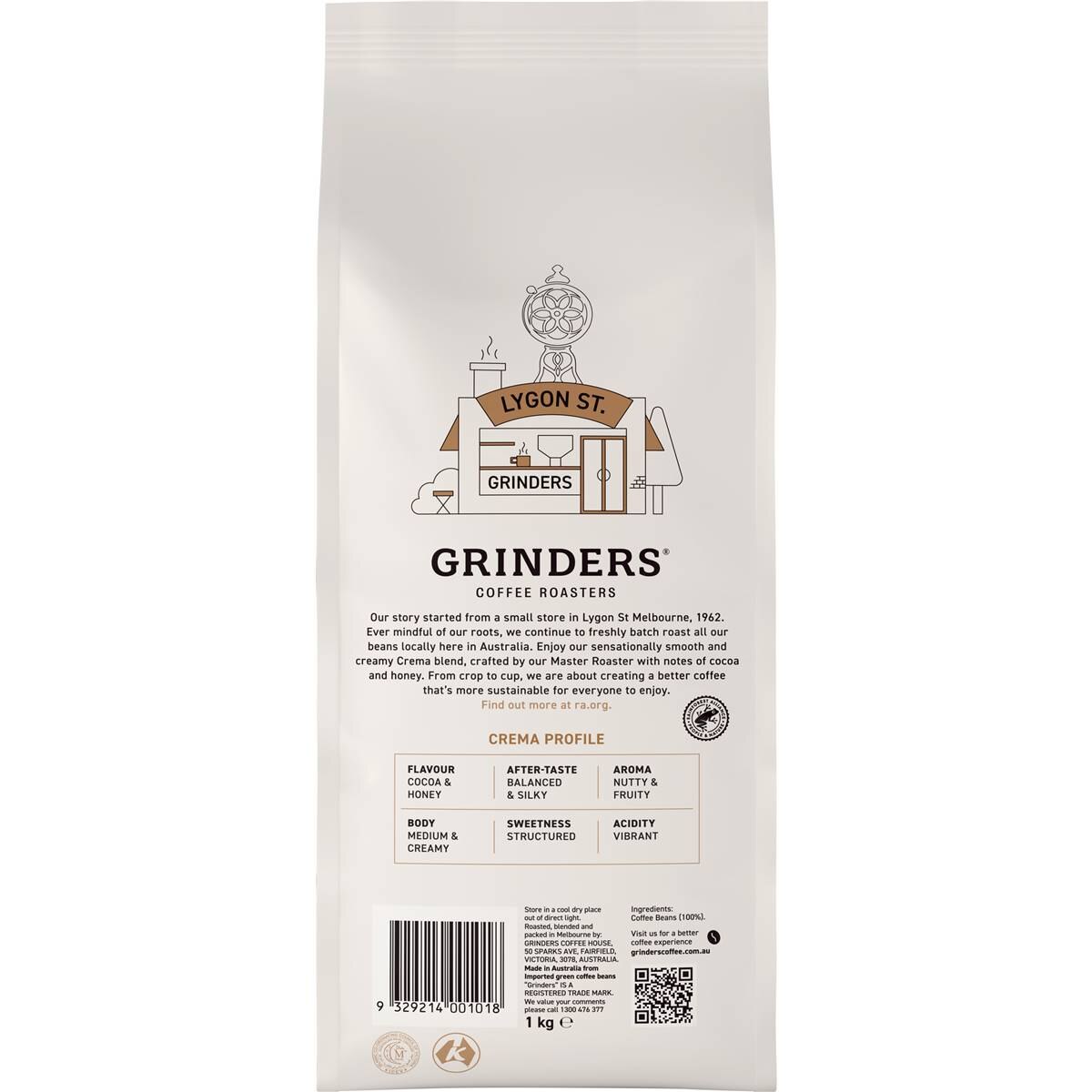 Grinders Crema Coffee Beans 1kg