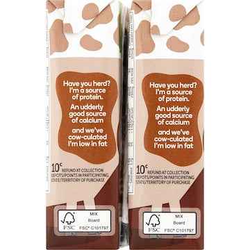 Woolworths Chocolate Milk Poppers 200mL x 6 pack