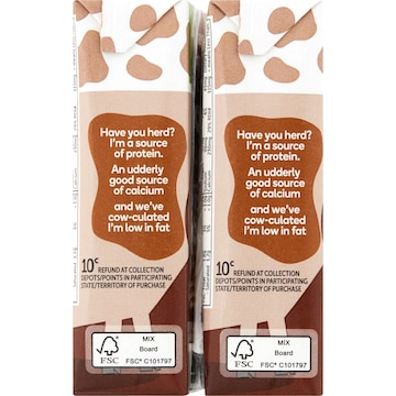 Woolworths Chocolate Milk Poppers 200mL x 6 pack