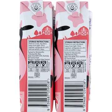 Woolworths Strawberry Milk Poppers 200mL x 6 pack