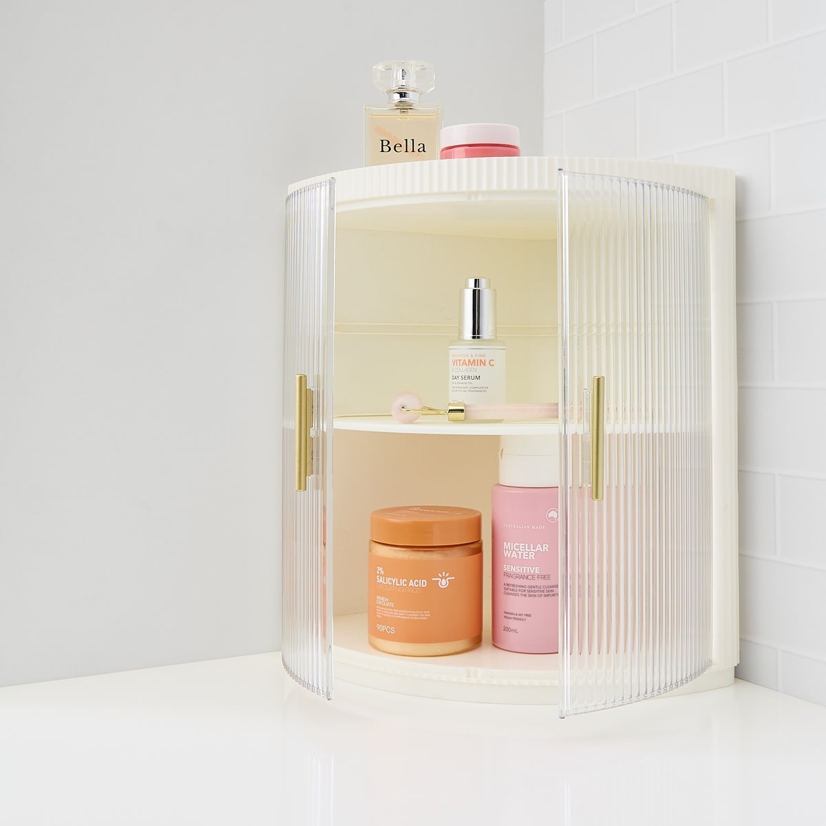 Linear Cosmetic Countertop Cabinet