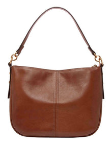 Jolie Zip Top Shoulder Bag in Brown