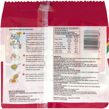 Indomie Instant Noodles Hot & Spicy 400g 5 pack