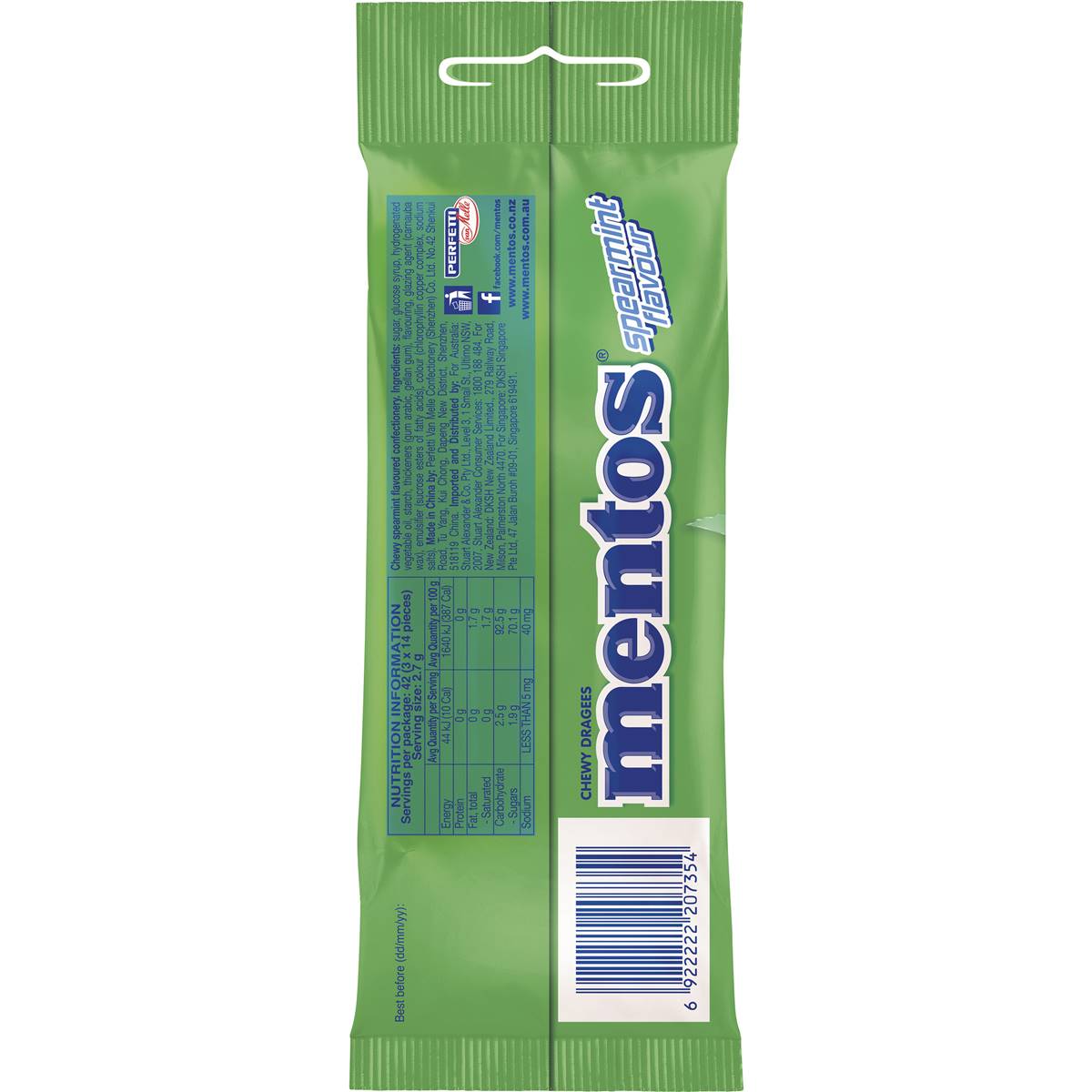 Mentos Mints Spearmint 3 Pack