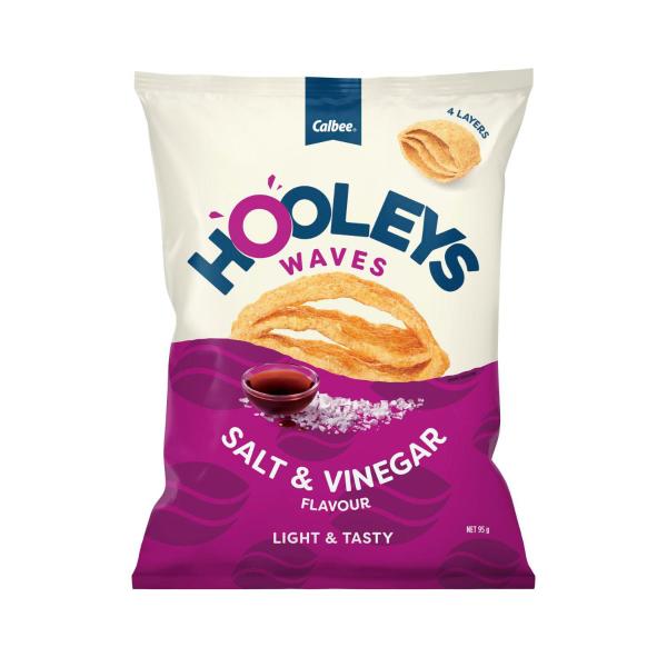 HOOLEYS WAVES 95G:SALT VINEGAR:.:95 GRAM