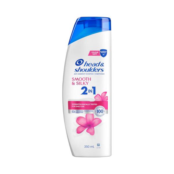 HEAD & SHOULDERS SMOOTH & SILKY 2 IN 1 ANTI-DANDRUFF SHAMPOO & CONDITIONER 350ML