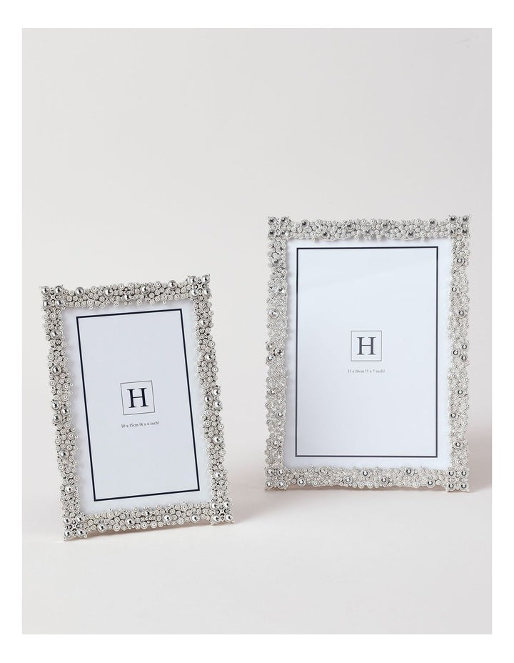 Bejewelled 13x18cm Photo Frame Silver