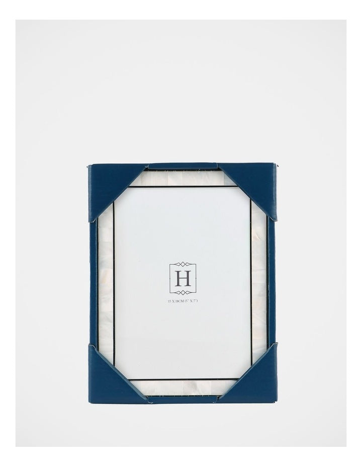 Mother of Pearl 13x18cm Shiny Metal Photo Frame Silver