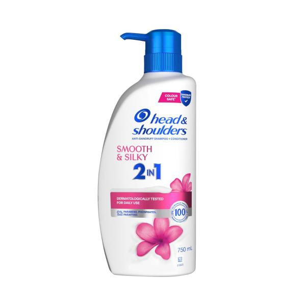 HEAD & SHOULDERS SMOOTH & SILKY 2 IN 1 ANTI-DANDRUFF SHAMPOO & CONDITIONER 750ML