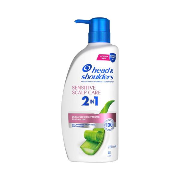 HEAD & SHOULDERS SENSITIVE SCALP CARE 2 IN 1ANTI-DANDRUFF SHAMPOO & CONDITIONER 750ML