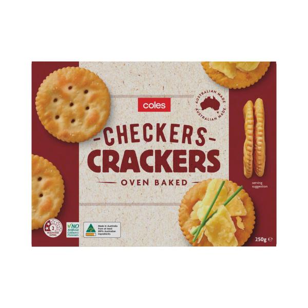 COLES CRACKERS CHECKERS
