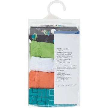 Woolworths For Kids Boys Underwear Basic Briefs Size 2-3 5 pack