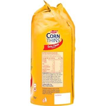 Real Foods Corn Thins Tasty Cheese 125g
